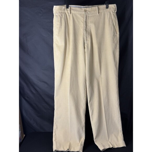 Daniel Cremieux Corduroy Pants Men's 34x32 Straight Leg Khaki Tan - Picture 2 of 8